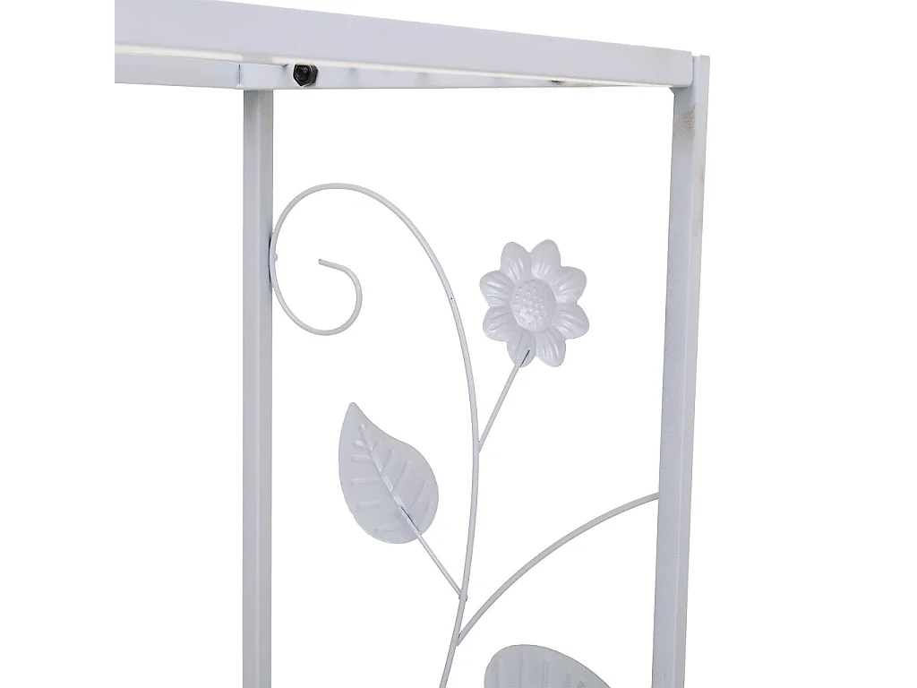 Soporte Maceteros de metal blanco 80x44x44