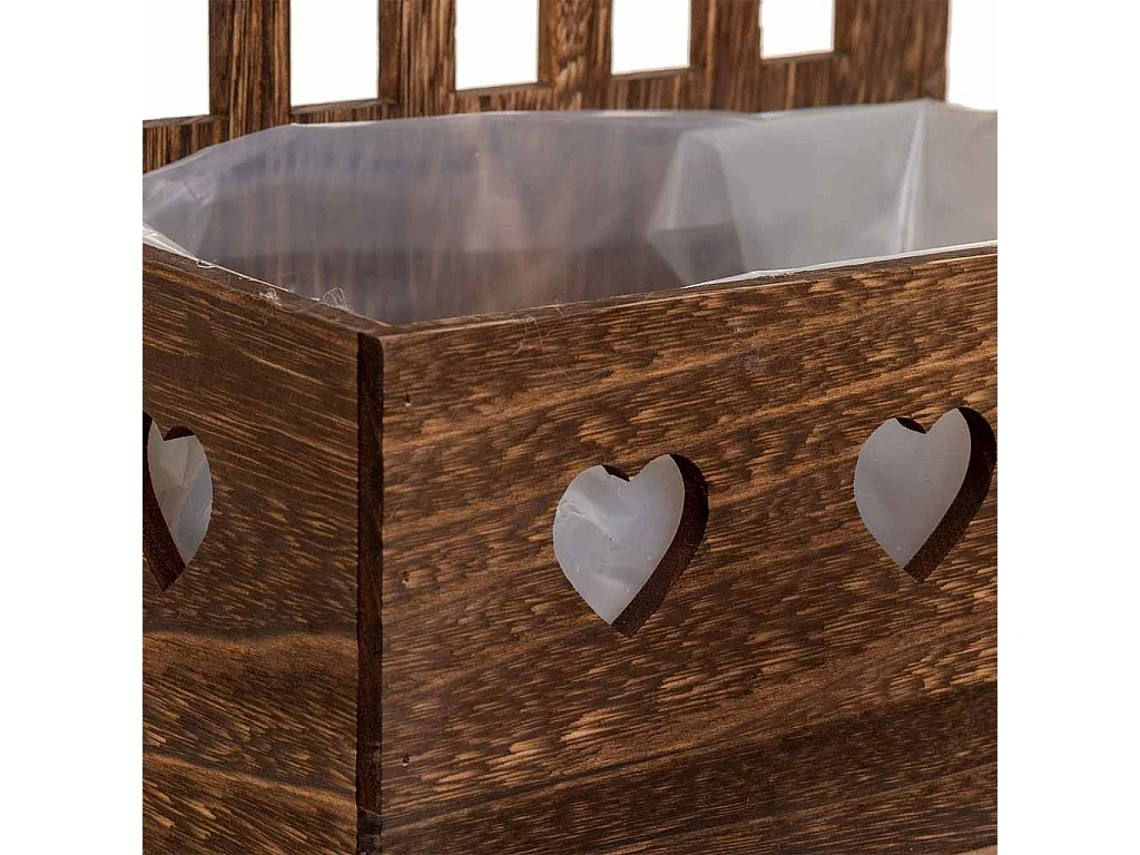 Suporte de madeira marrom 25x15x35,5