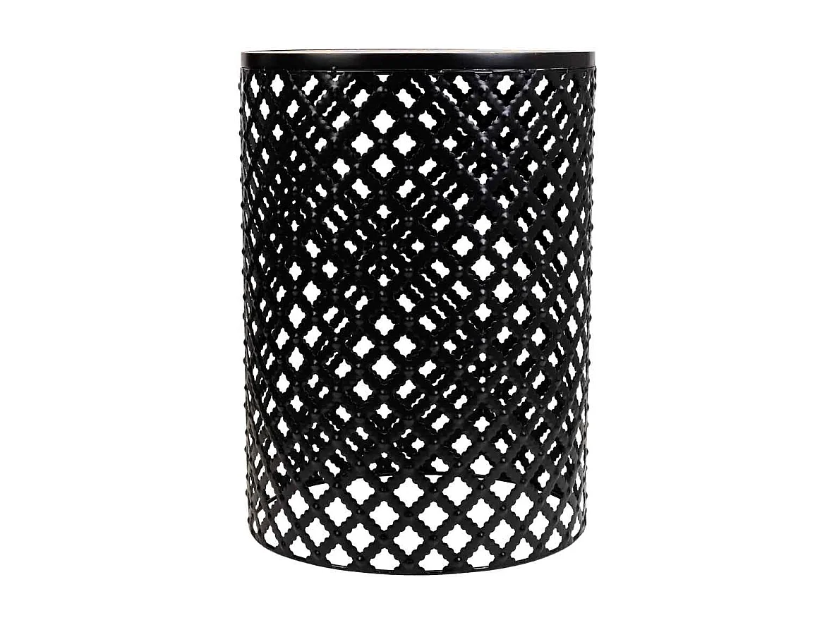 Set di 2 supporti in mosaico nero e metallo