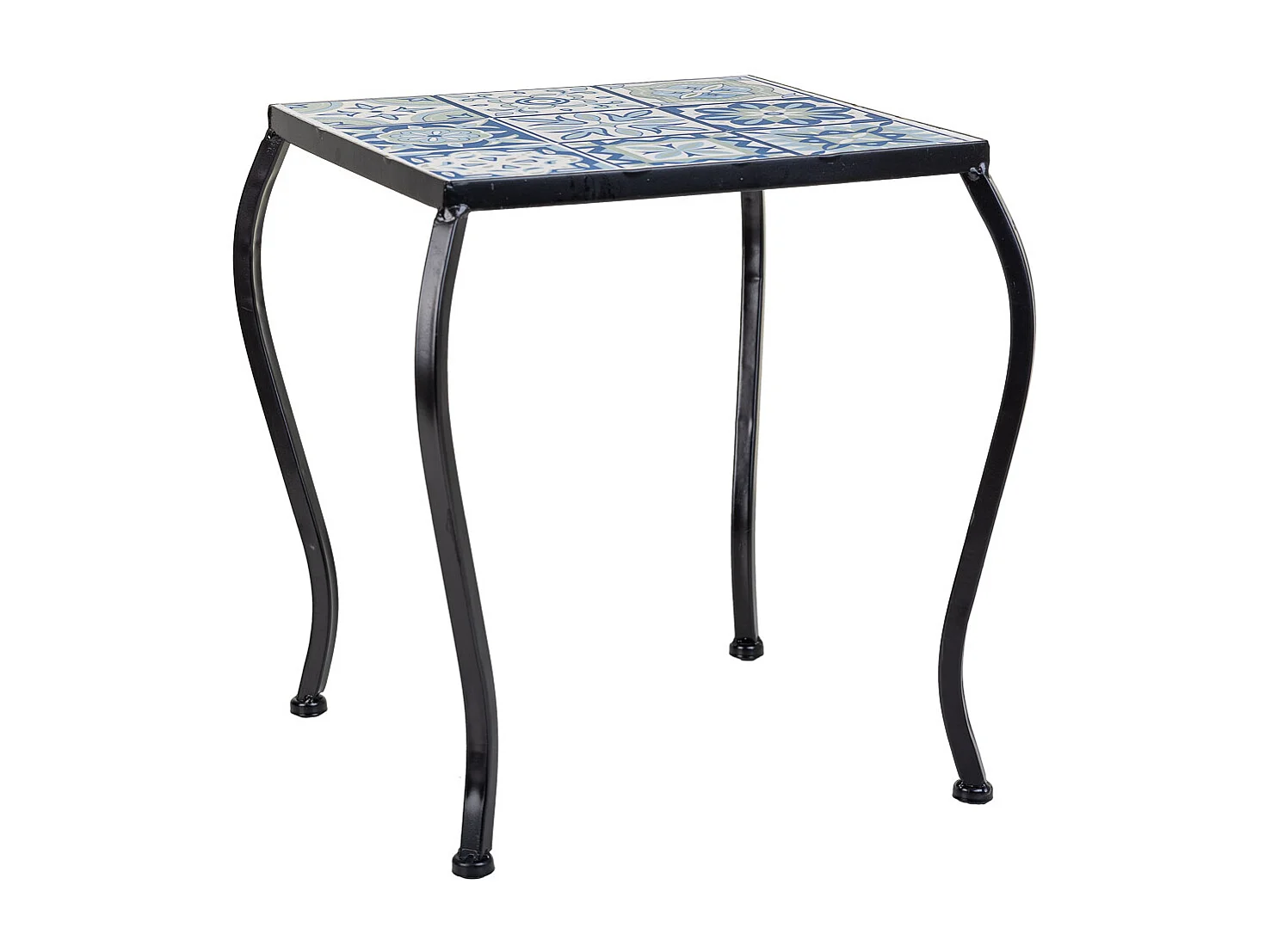 Set di 3 supporti in mosaico nero e metallo