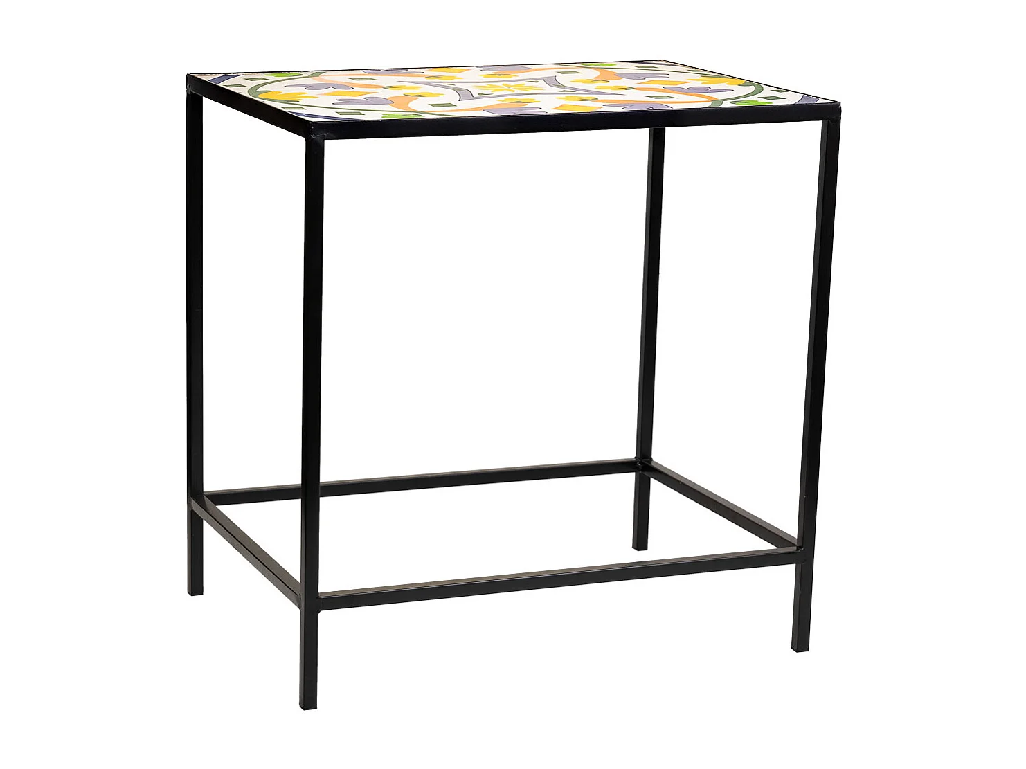 Set di 2 supporti in mosaico nero e metallo