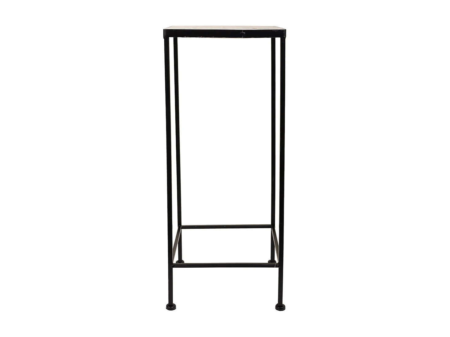 Ensemble de 3 supports de pots de fleurs en métal noir