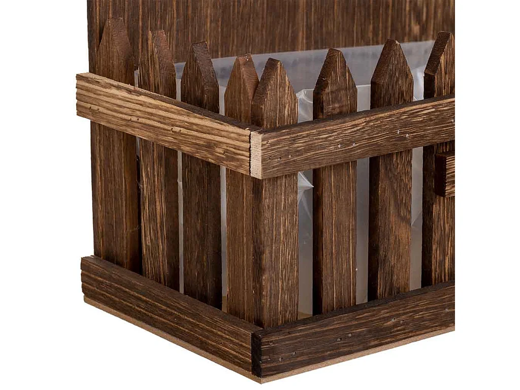 Braune Holzstütze 26,5x15x35h cm