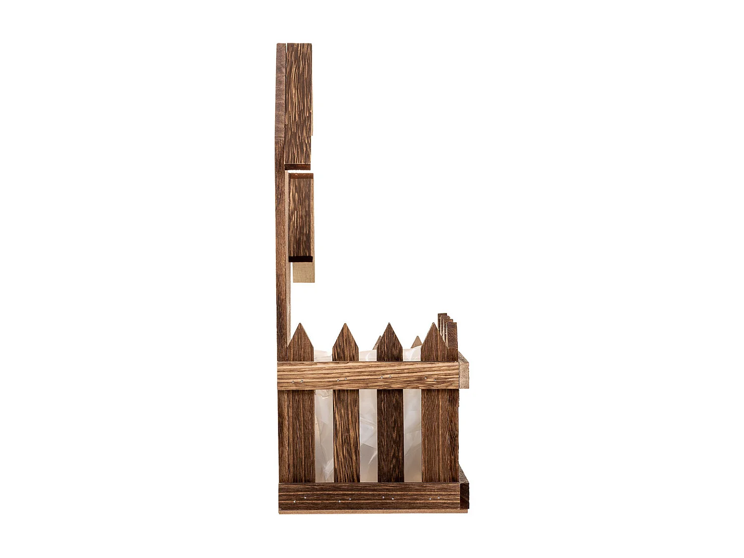 Supporto in legno marrone 26,5x15x35h