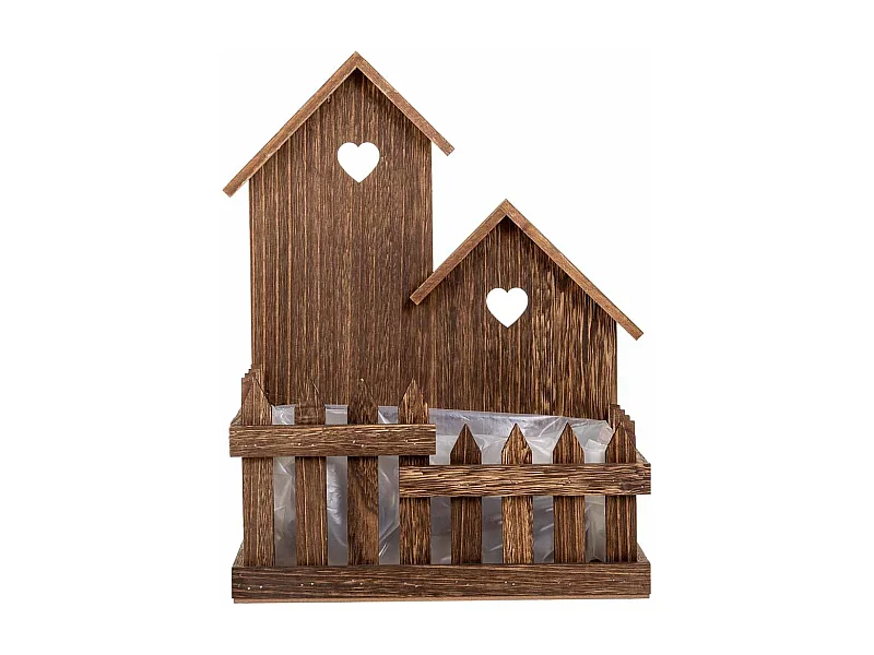 Supporto in legno marrone 26,5x15x35h