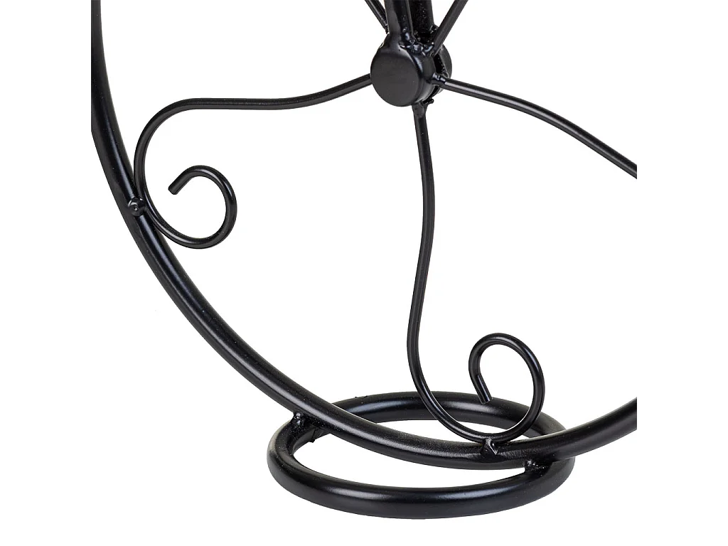 Soporte bici de mosaico y forja negro 67x26.5x43