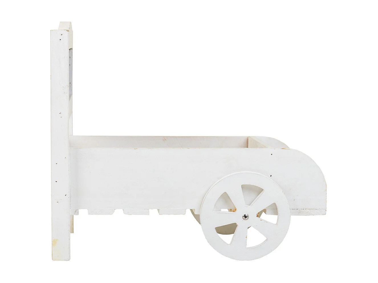Supporto carrello portafiori in legno bianco 38x31,5x24h