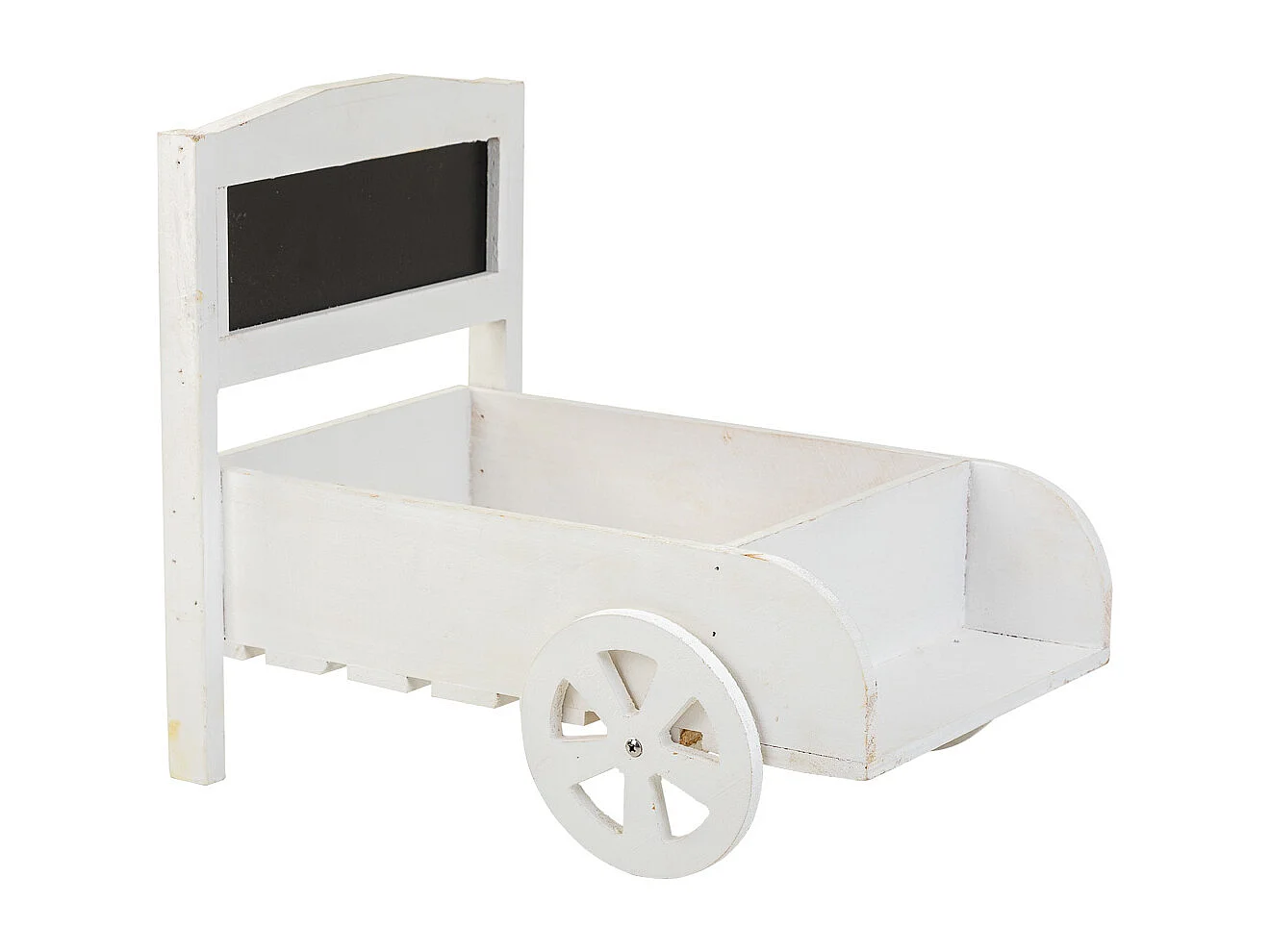 Suporte para carrinho de flores em madeira branca 38x31,5x24