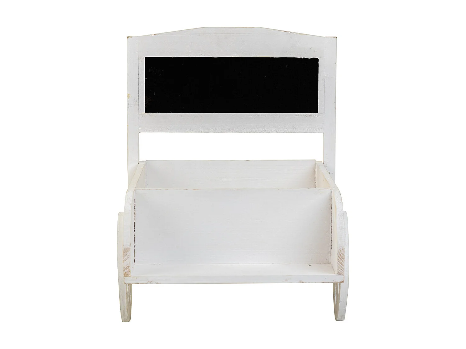 Suporte para carrinho de flores em madeira branca 38x31,5x24