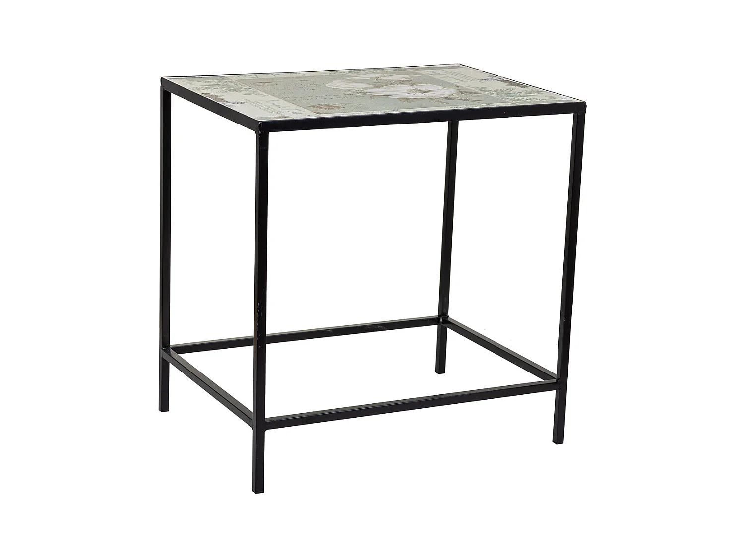 Set 2 Maceteros de mosaico y forja negros