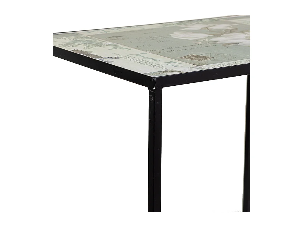 Set 2 Maceteros de mosaico y forja negros