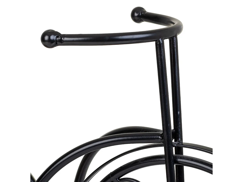 Porta-flores para bicicleta em mosaico e metal preto 53x23,5x36