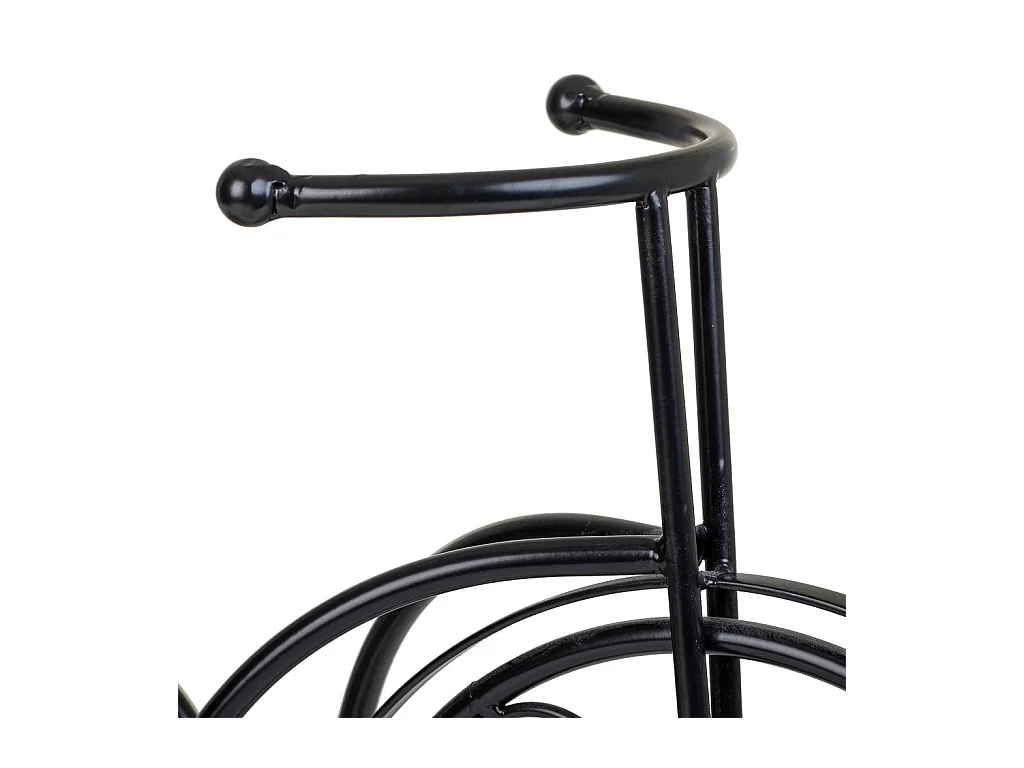 Soporte de Macetero bici de mosaico y metal negro 53x23.5x36