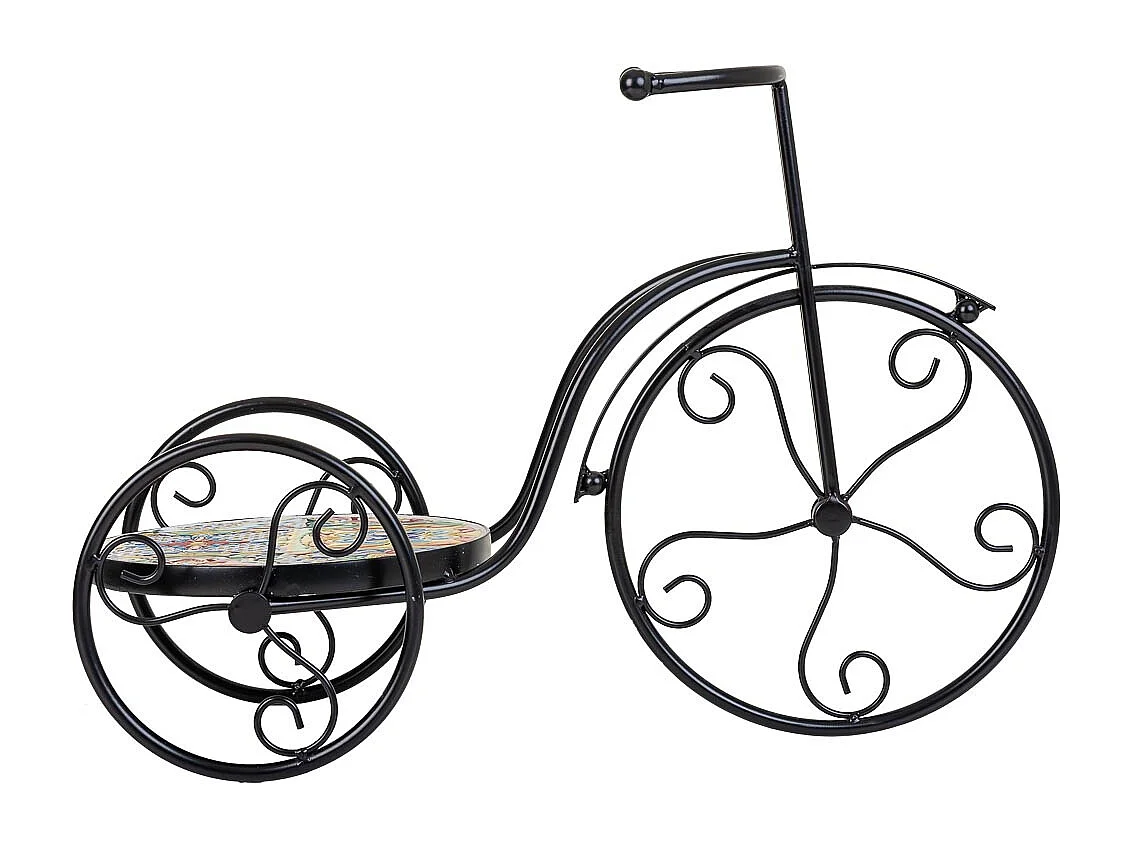 Blumentopfhalter Fahrrad aus Mosaik und Mehrfarbig Metall, 53 x 23,5 x