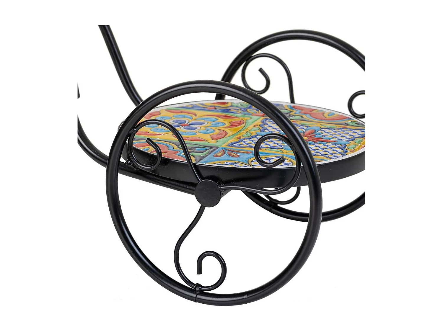 Blumentopfhalter Fahrrad aus Mosaik und Mehrfarbig Metall, 53 x 23,5 x