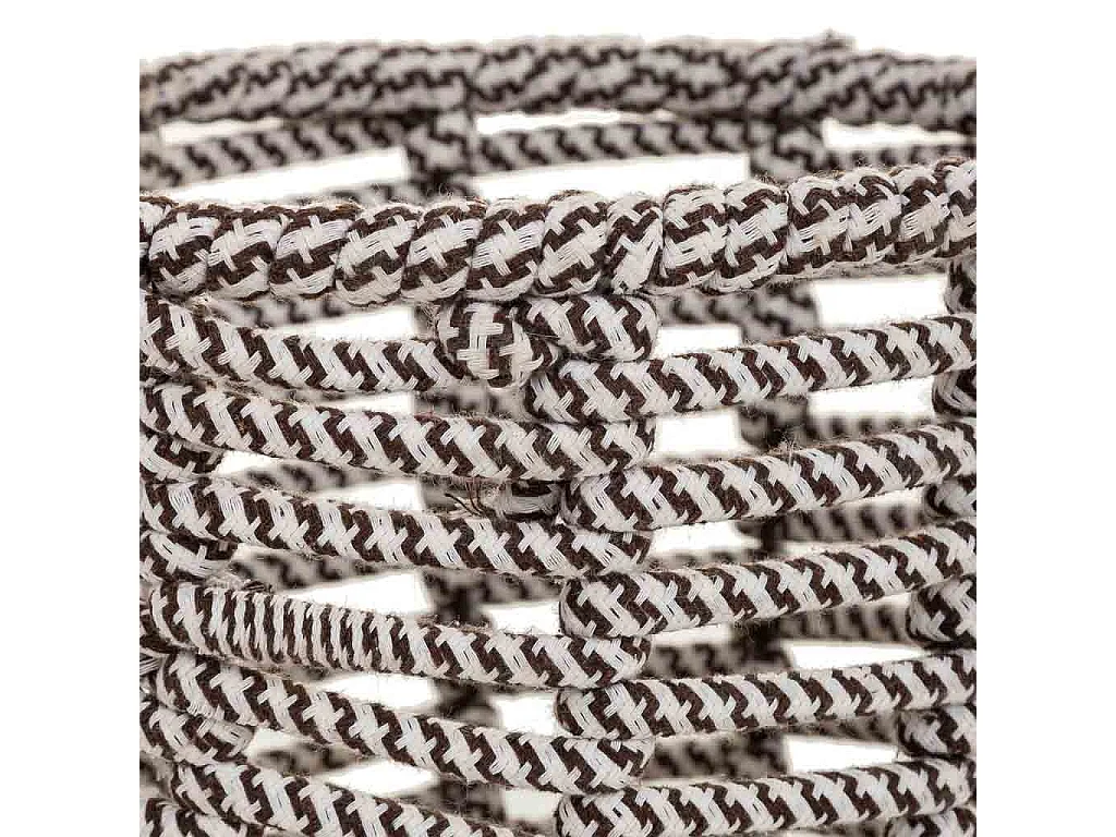 Cache-pot en métal et coton gris d26x19/41h