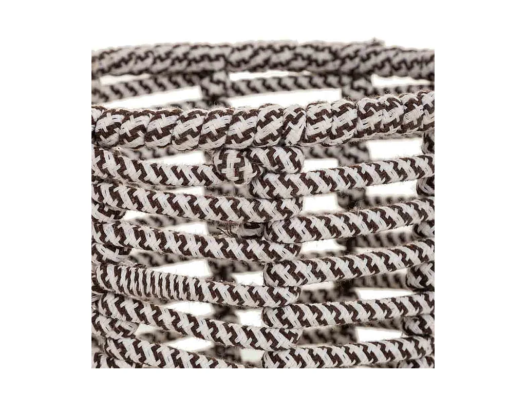 PflanzgefÃ¤ß aus Metall und grauer Baumwolle, D26x19/41h cm