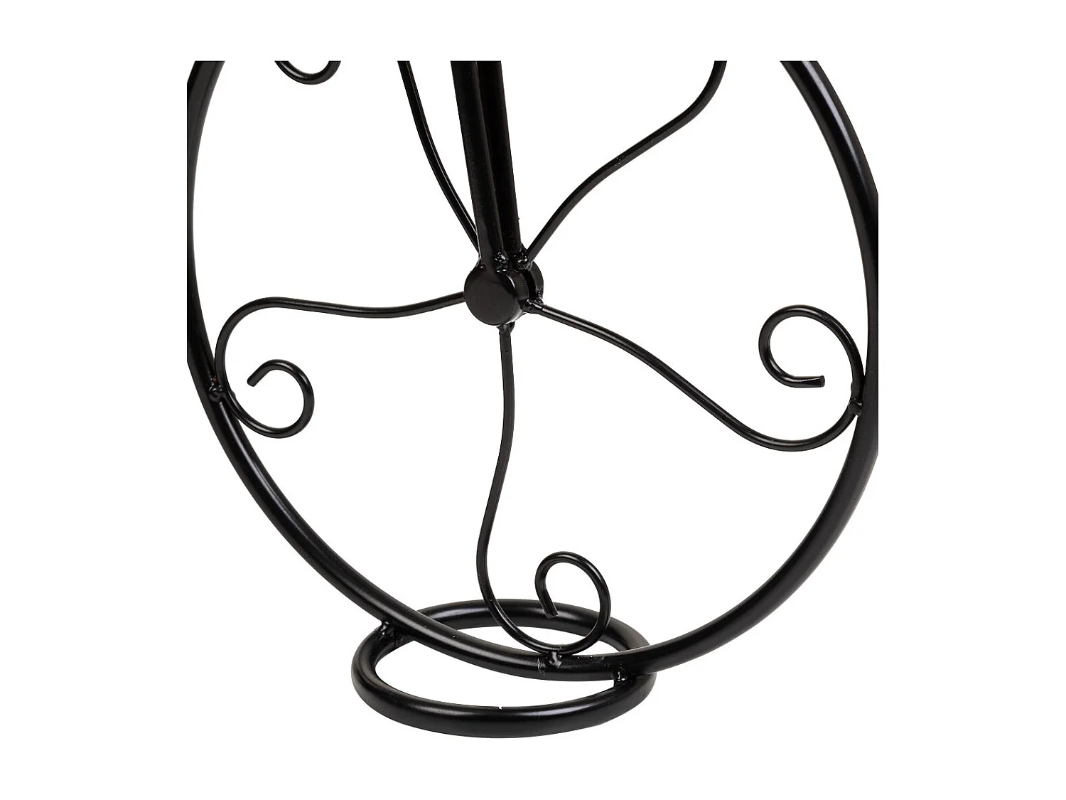 FahrradstÃ¤nder aus schwarzem Mosaik und Schmiedeeisen, 67 x 26,5 x 43 h cm