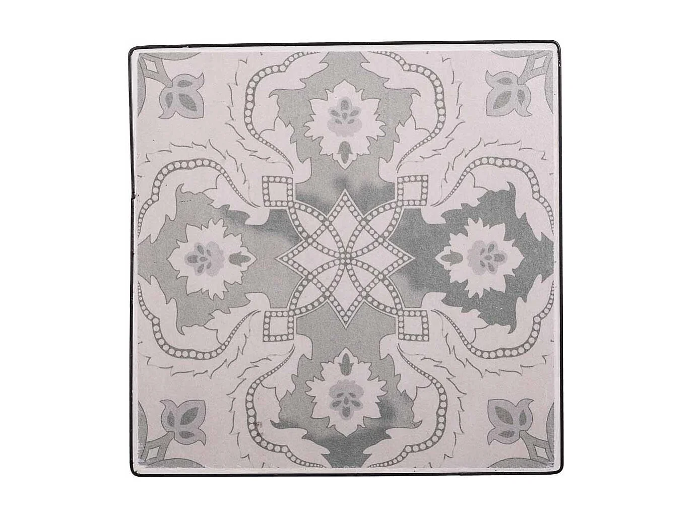 Set mit 3 Blumentopfstützen aus schwarzem Metall