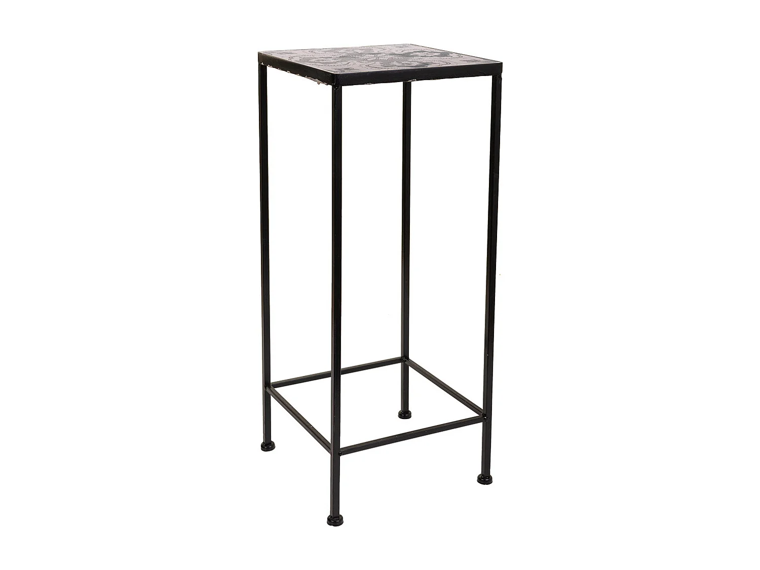 Conjunto de 3 suportes para Vasos de flores em metal preto