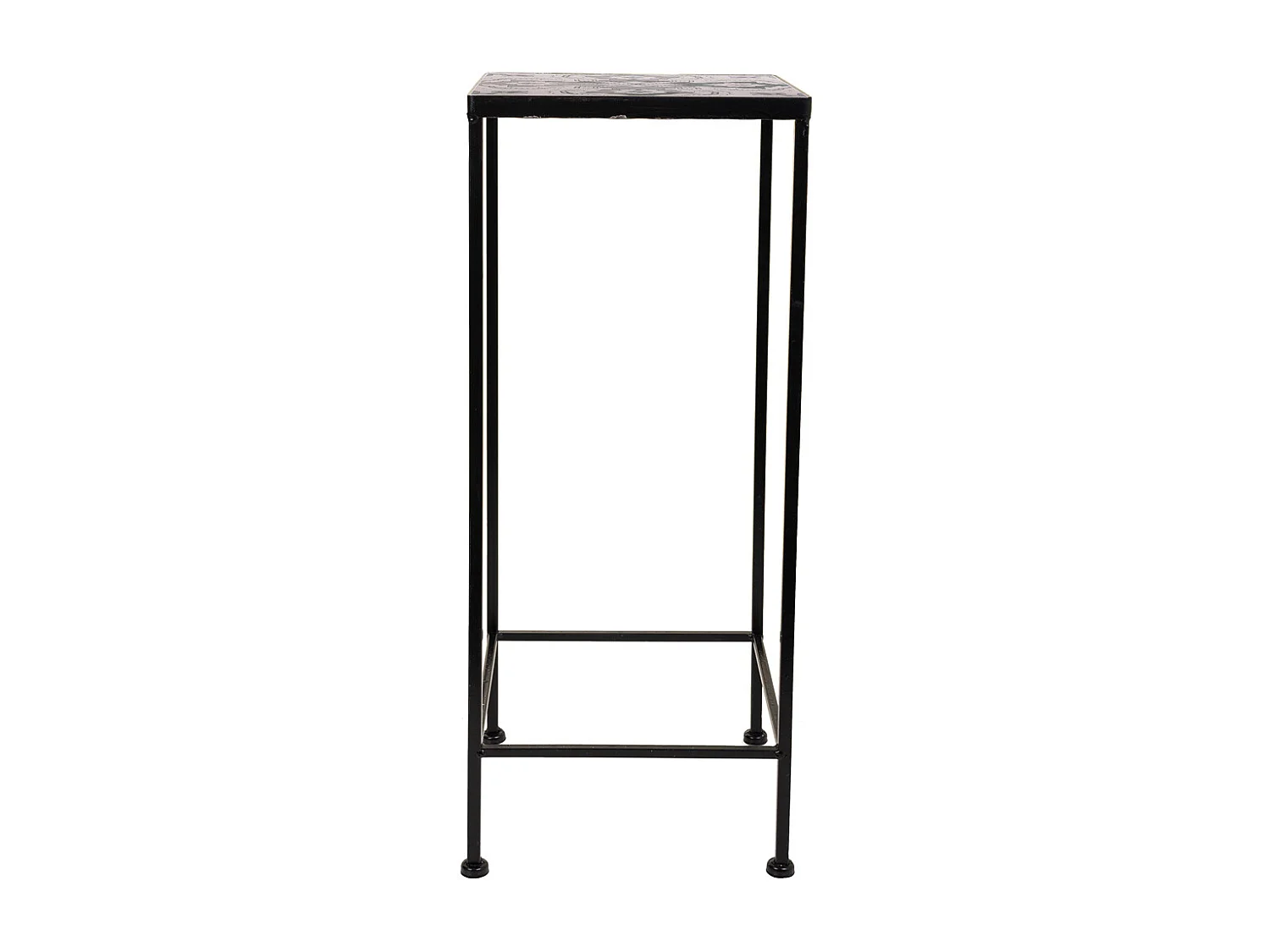 Conjunto de 3 suportes para Vasos de flores em metal preto