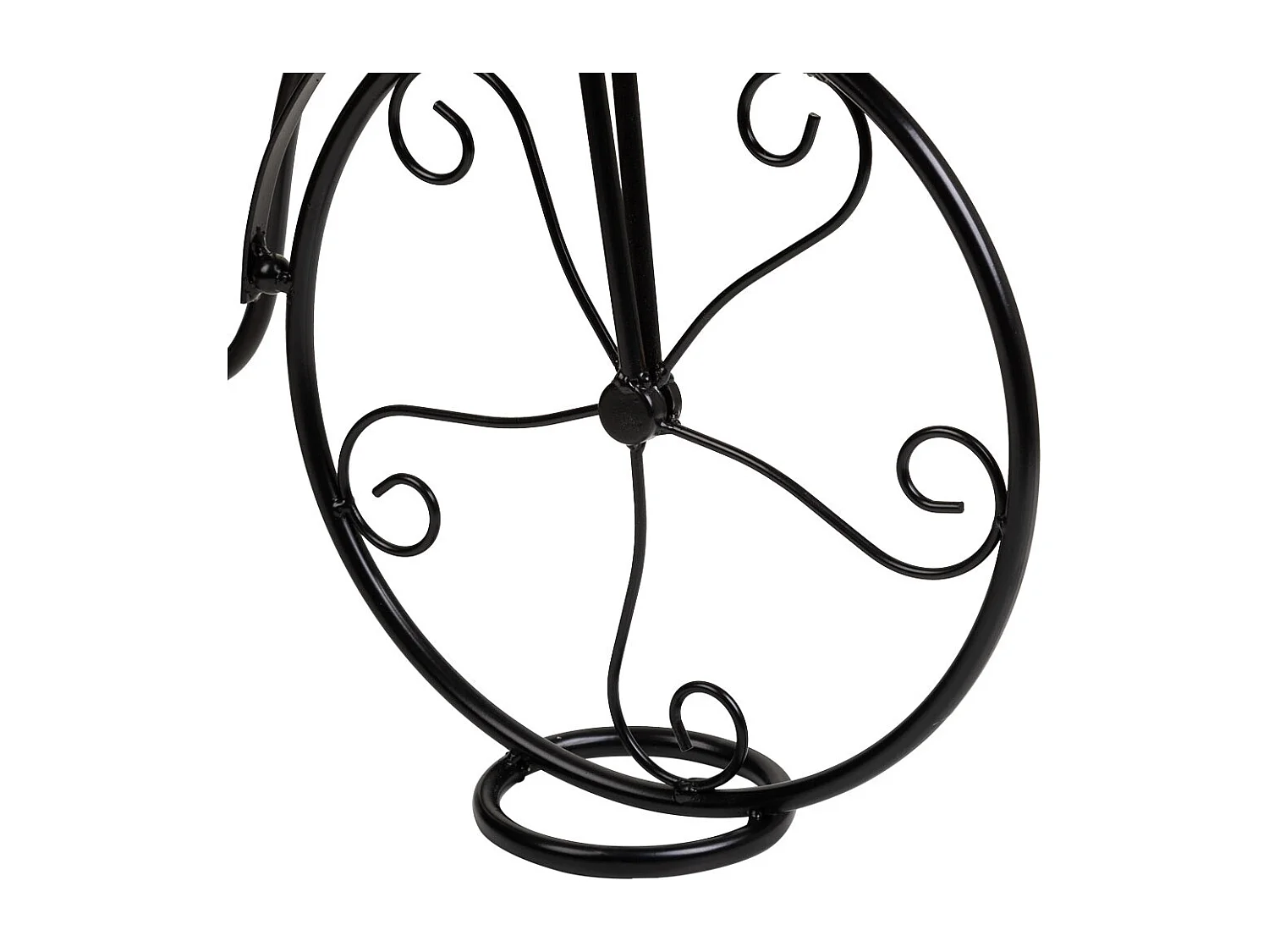 Fahrradständer aus schwarzem Mosaik und Schmiedeeisen, 67 x 26,5 x 43 h cm