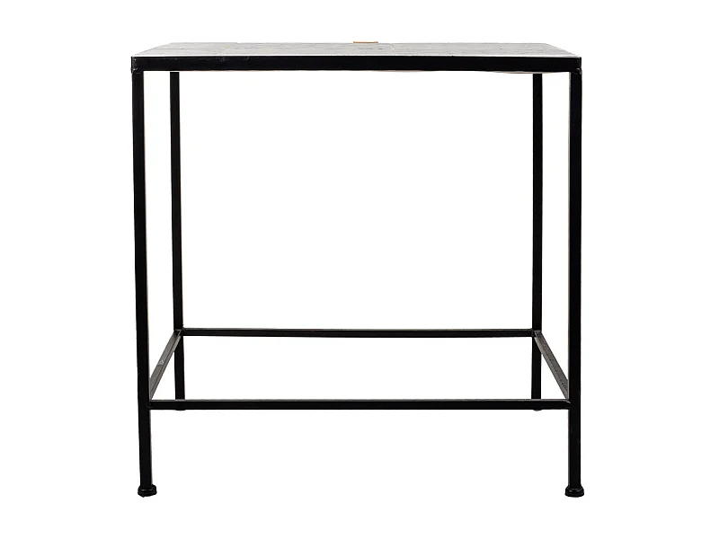 Set 2 mesas de forja y mosaico negras