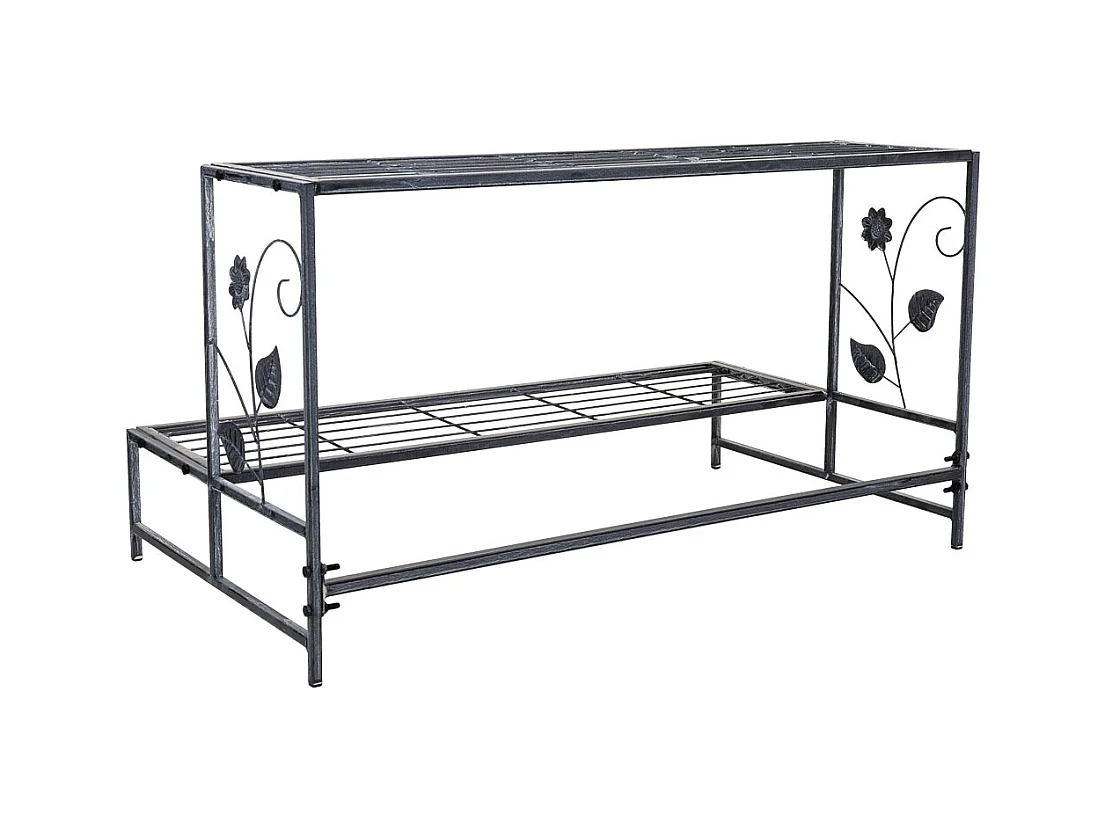 Soporte Maceteros de metal gris 80x44x44
