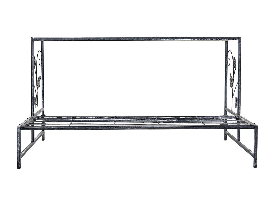 Grauer BlumentopftrÃ¤ger aus Metall, 80x44x44h cm