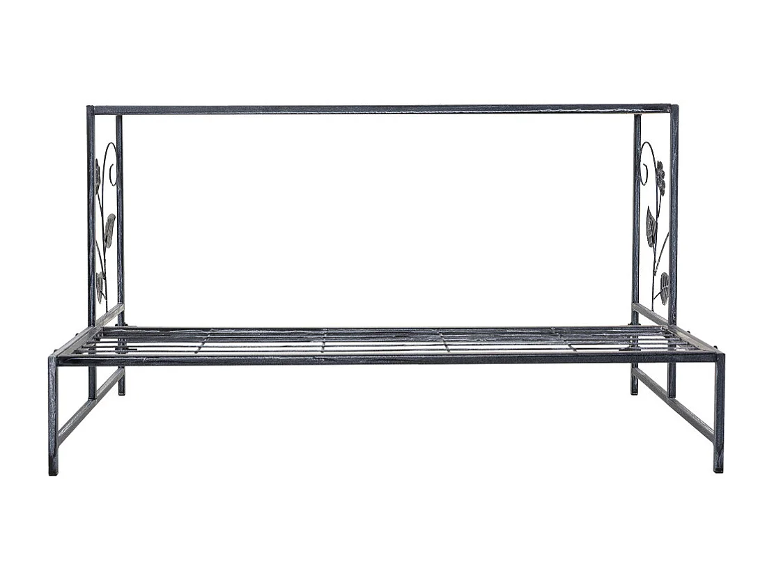 Supporto portavaso in metallo grigio 80x44x44h