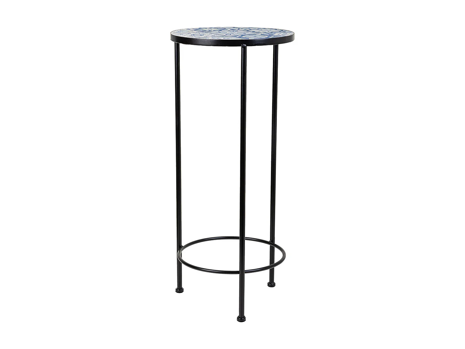 Set di 3 supporti in mosaico nero e metallo