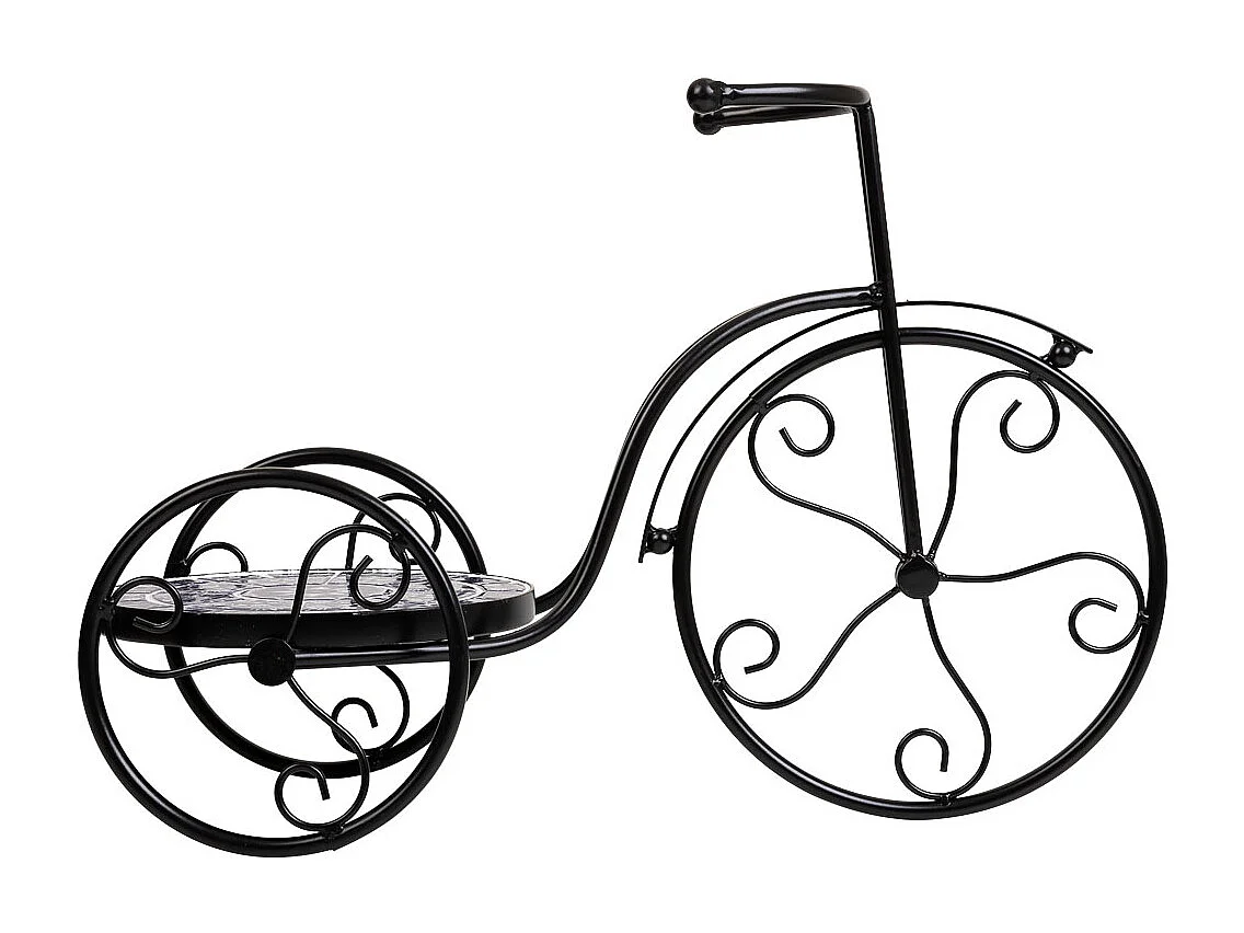 Blumentopfhalter Fahrrad aus Mosaik und Blau Metall, 53 x 23,5 x 36 h