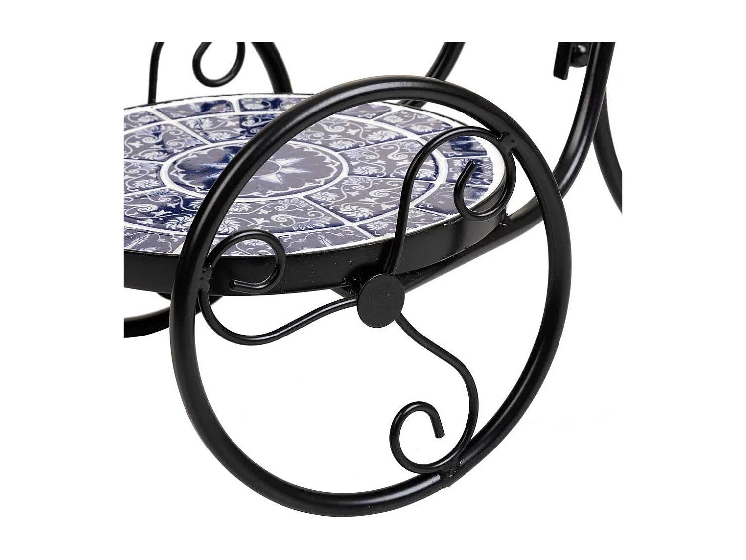 Blumentopfhalter Fahrrad aus Mosaik und Blau Metall, 53 x 23,5 x 36 h