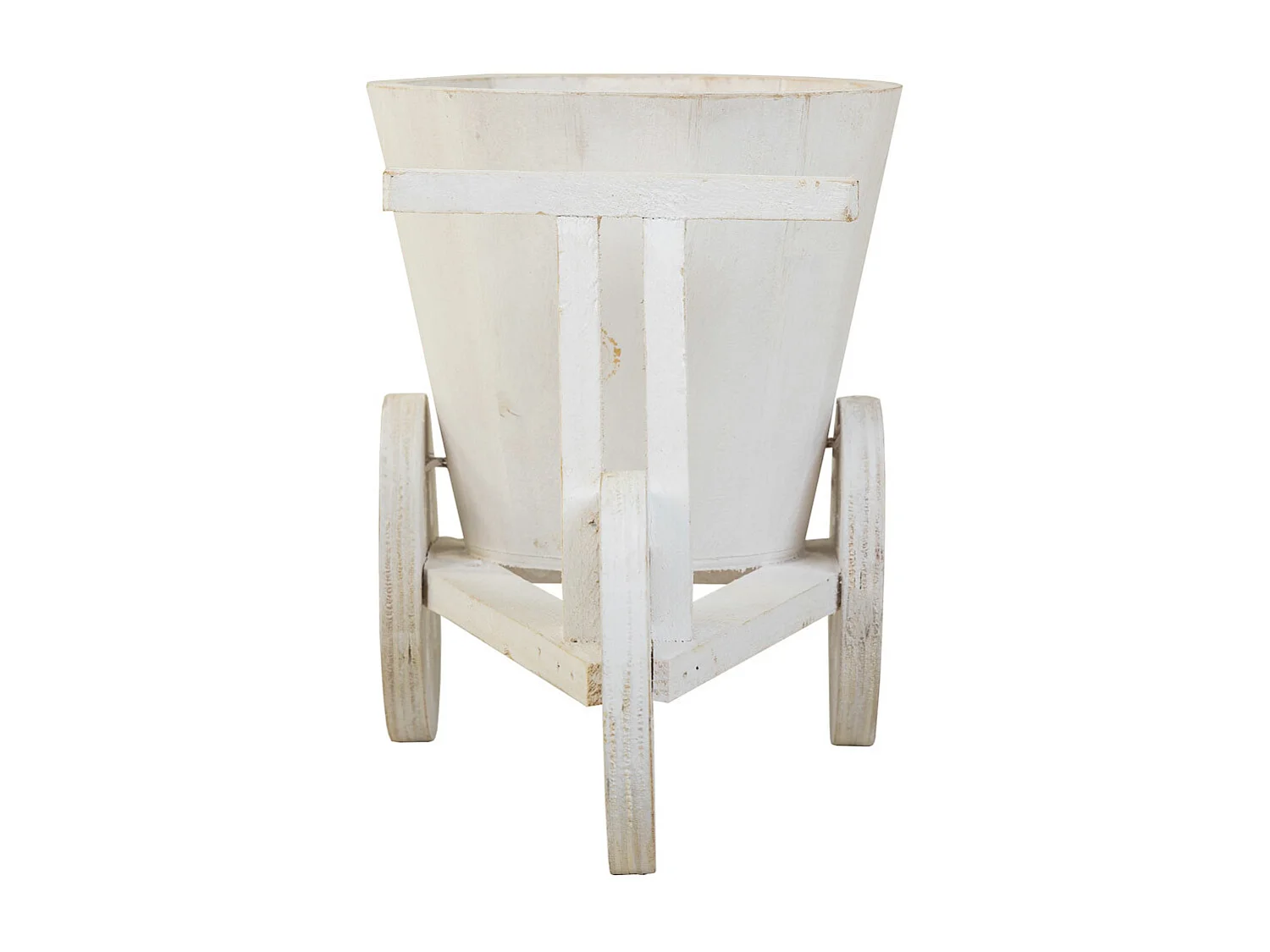 Suporte para Vaso de flores para bicicleta em madeira branca 24x14x19,5