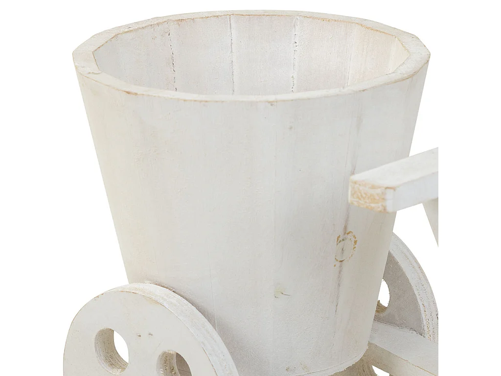 Suporte para Vaso de flores para bicicleta em madeira branca 24x14x19,5