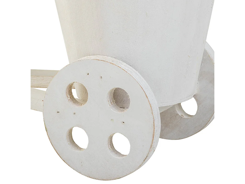 Suporte para Vaso de flores para bicicleta em madeira branca 24x14x19,5