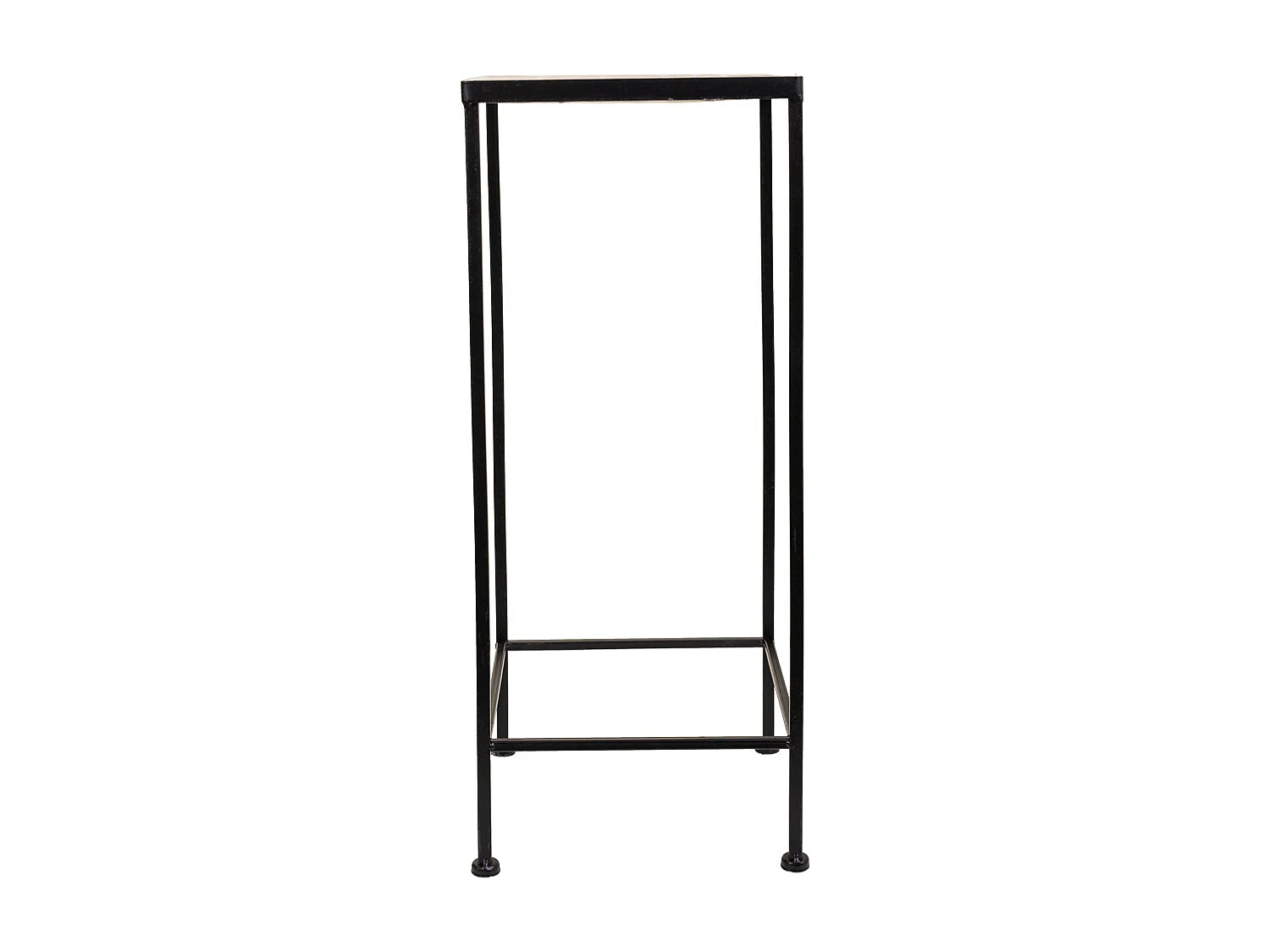 Ensemble de 3 supports de pots de fleurs en métal noir