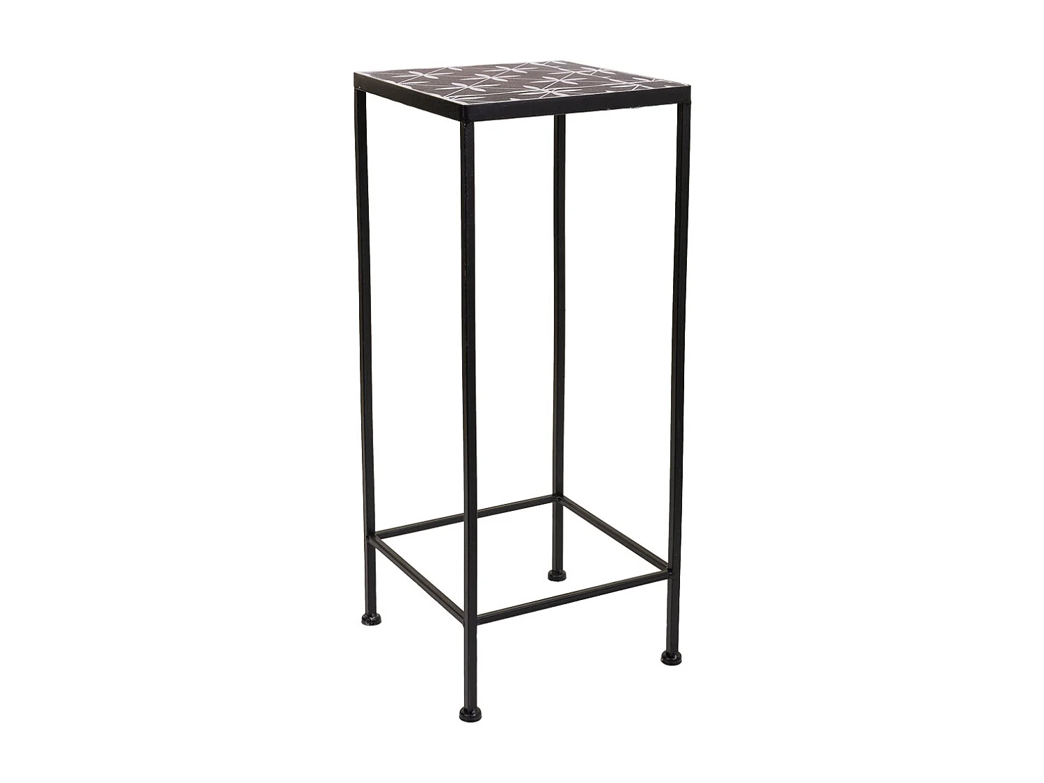 Conjunto de 3 suportes para Vasos de flores em metal preto