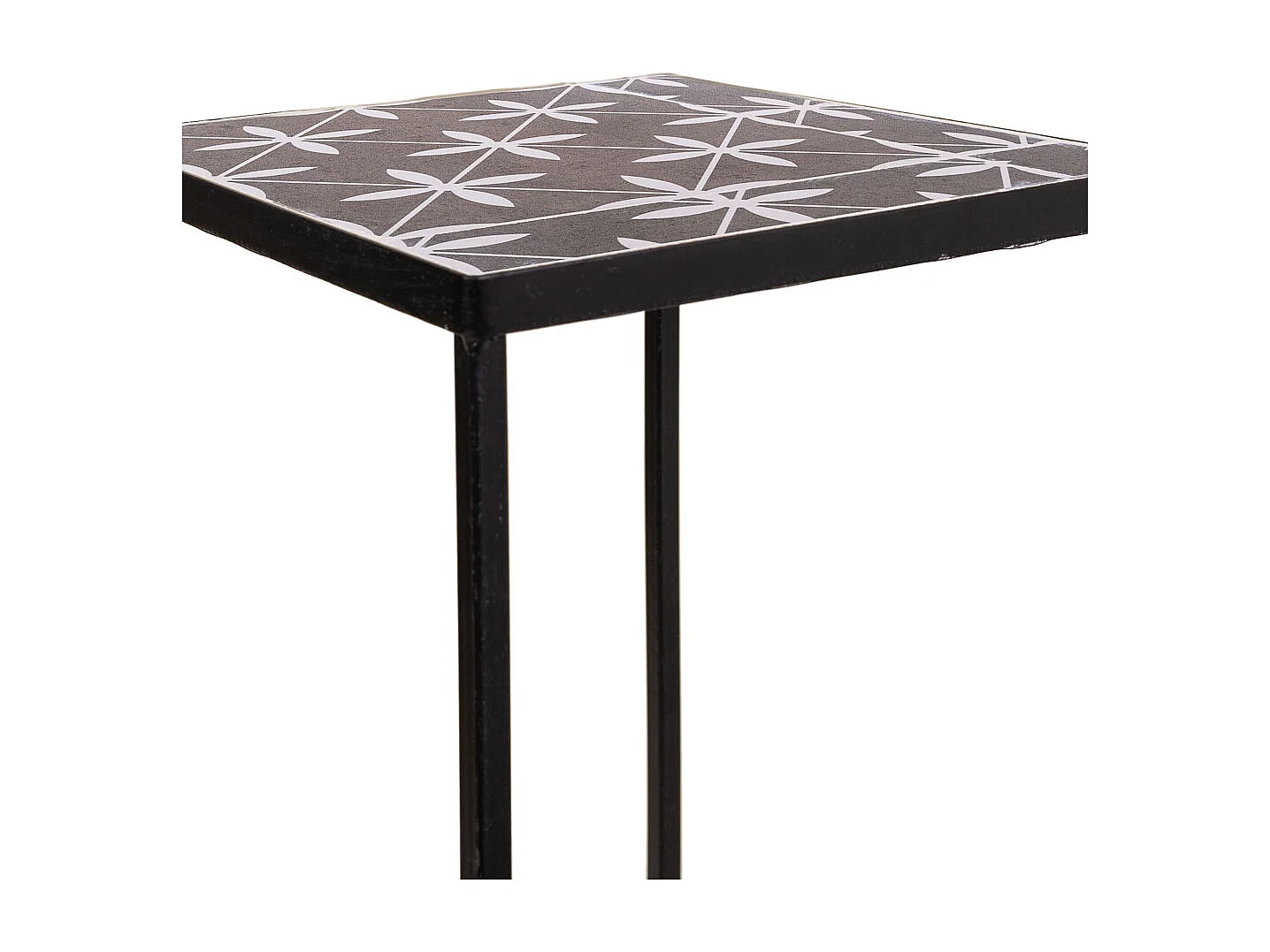 Conjunto de 3 suportes para Vasos de flores em metal preto