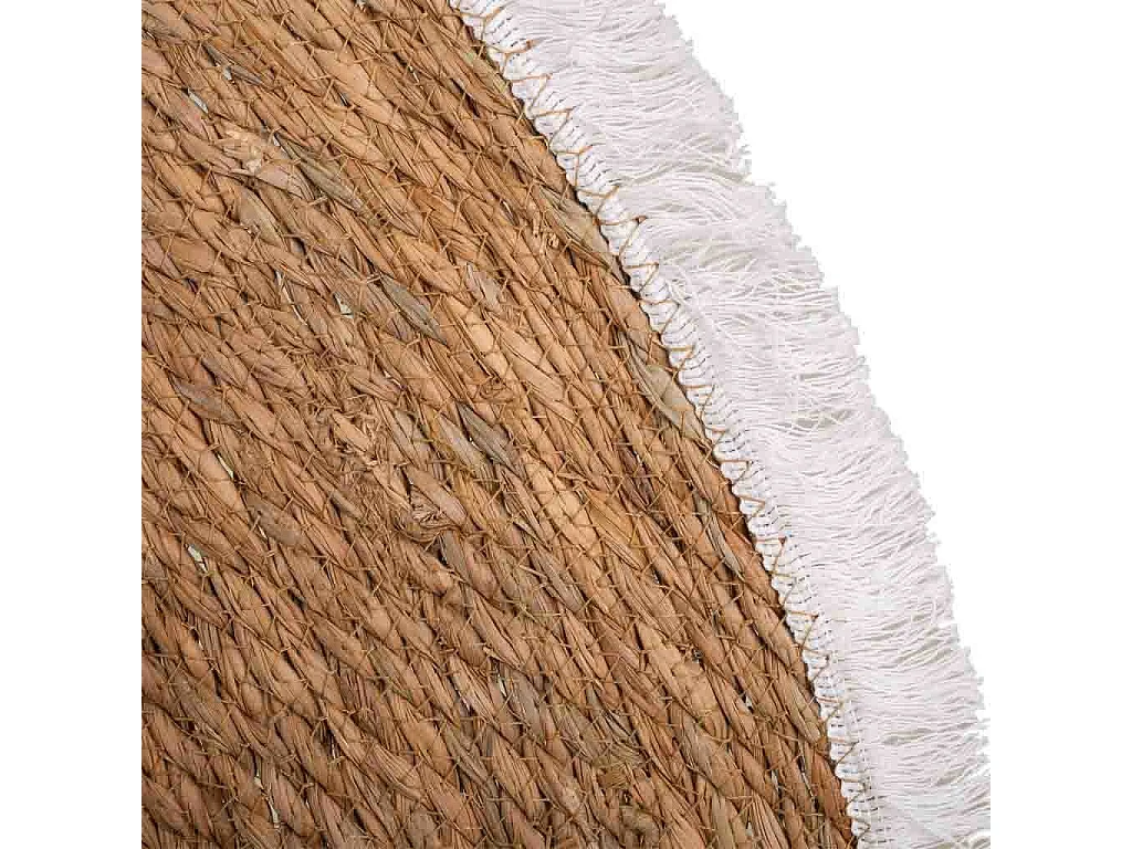 Tappeto marrone in fibra naturale intrecciato a mano d100x1h