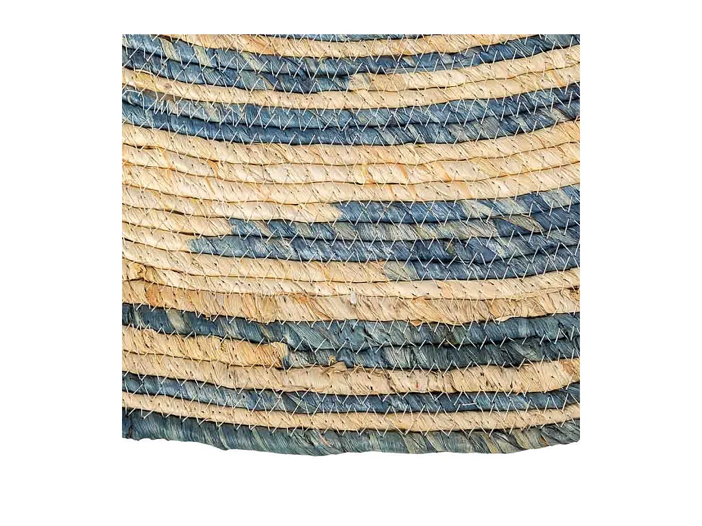 Alfombra redonda de yute color marrón d120x1