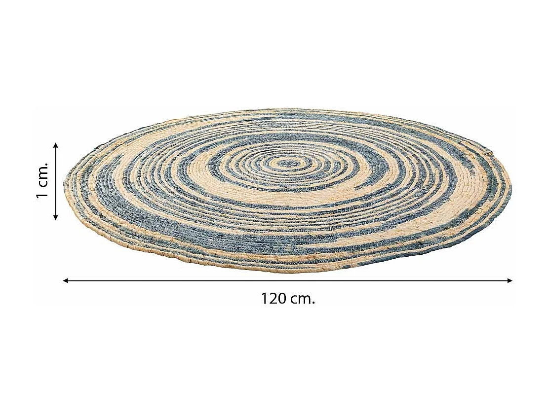 Tapete redondo de juta marrom d120x1