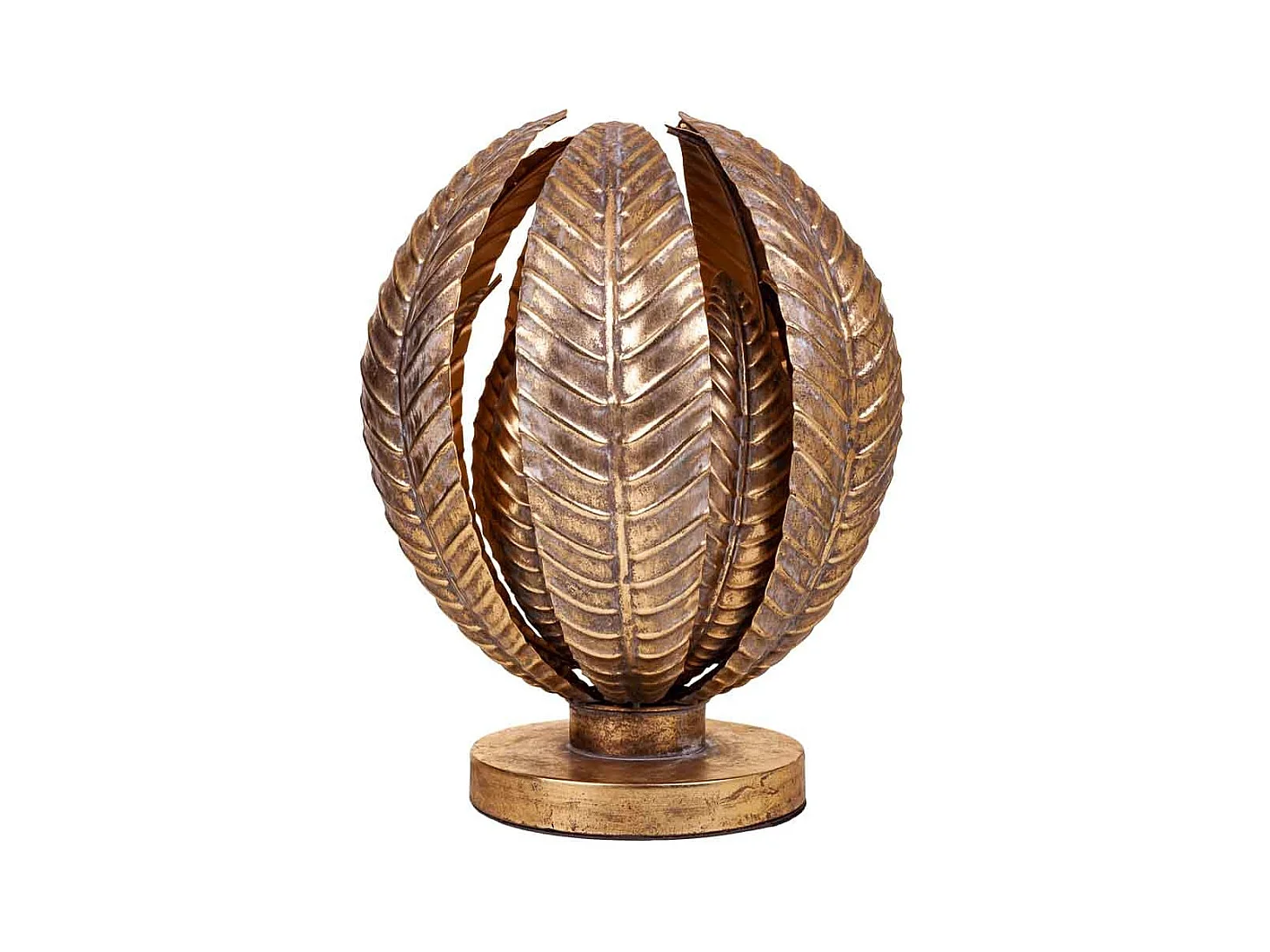 Candeeiro de mesa em metal dourado 35x35x39,5