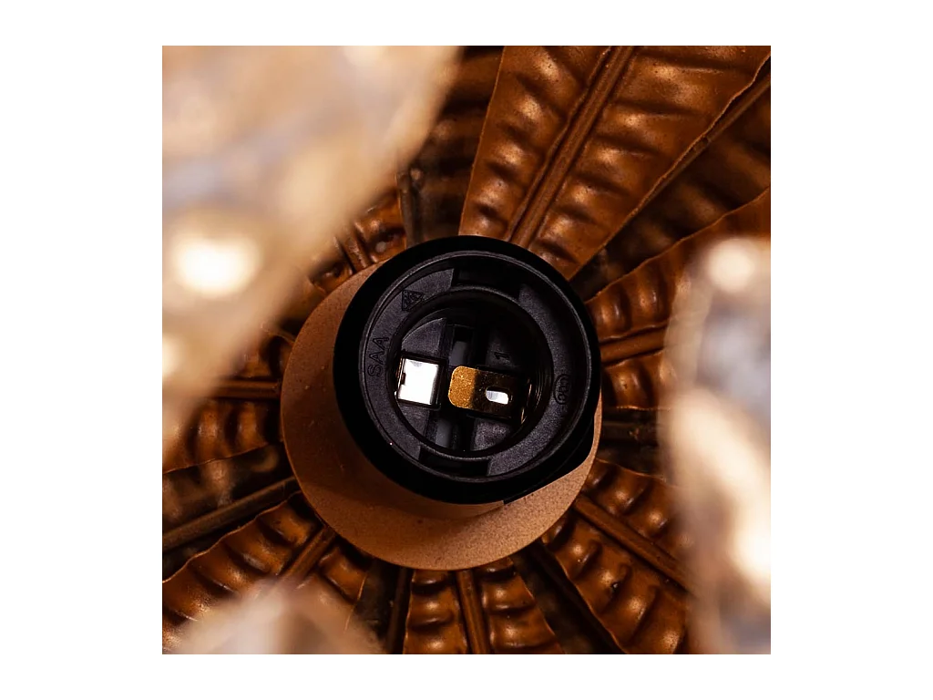 Goldene Metalltischlampe 35x35x39,5h cm