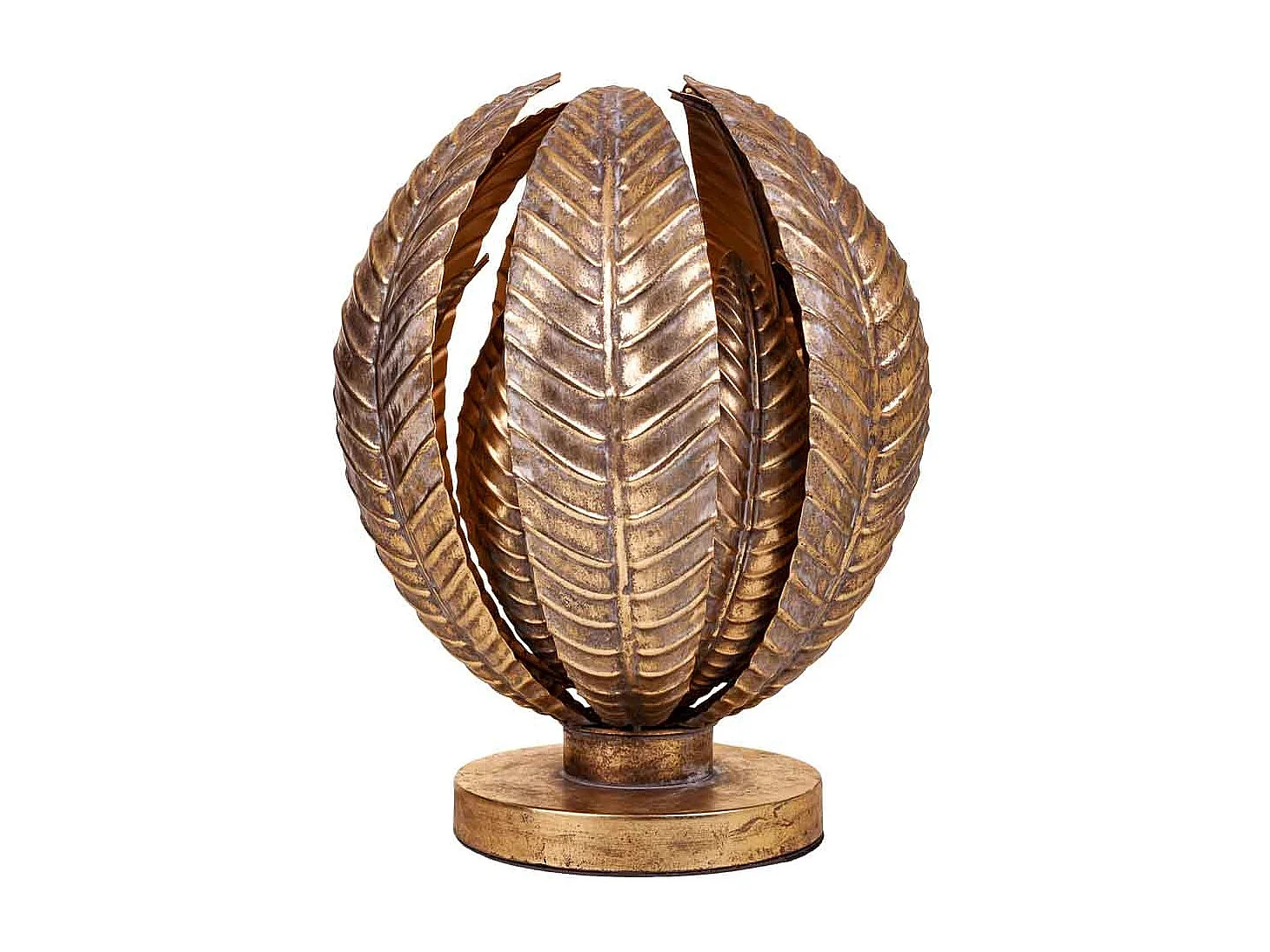 Candeeiro de mesa em metal dourado 35x35x39,5