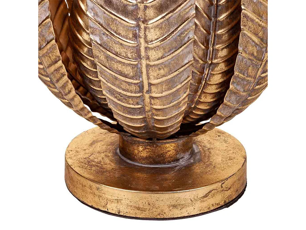 Candeeiro de mesa em metal dourado 35x35x39,5