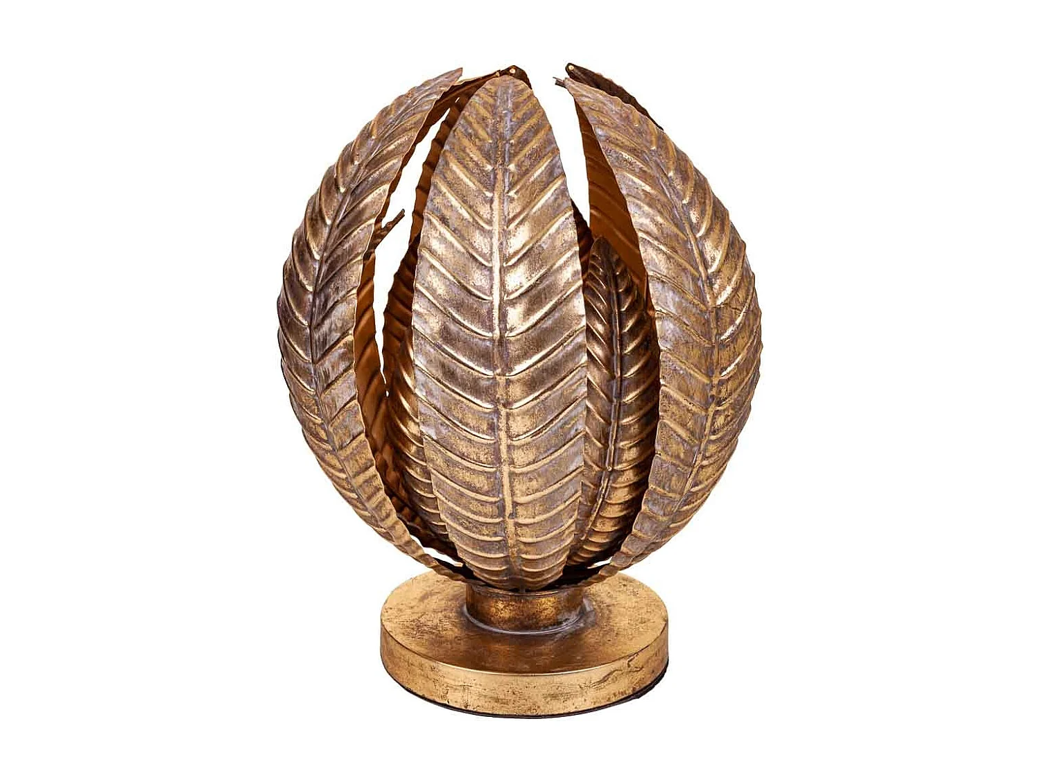 Lámpara de mesa de metal dorada 35x35x39,5