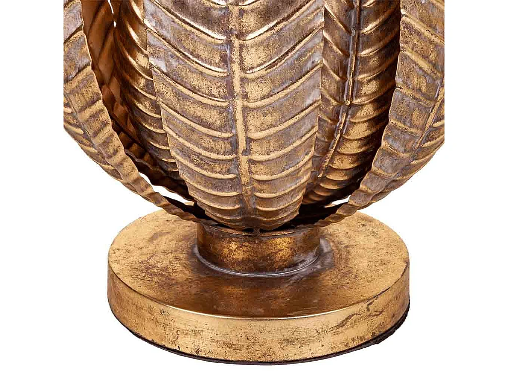 Lámpara de mesa de metal dorada 35x35x39,5