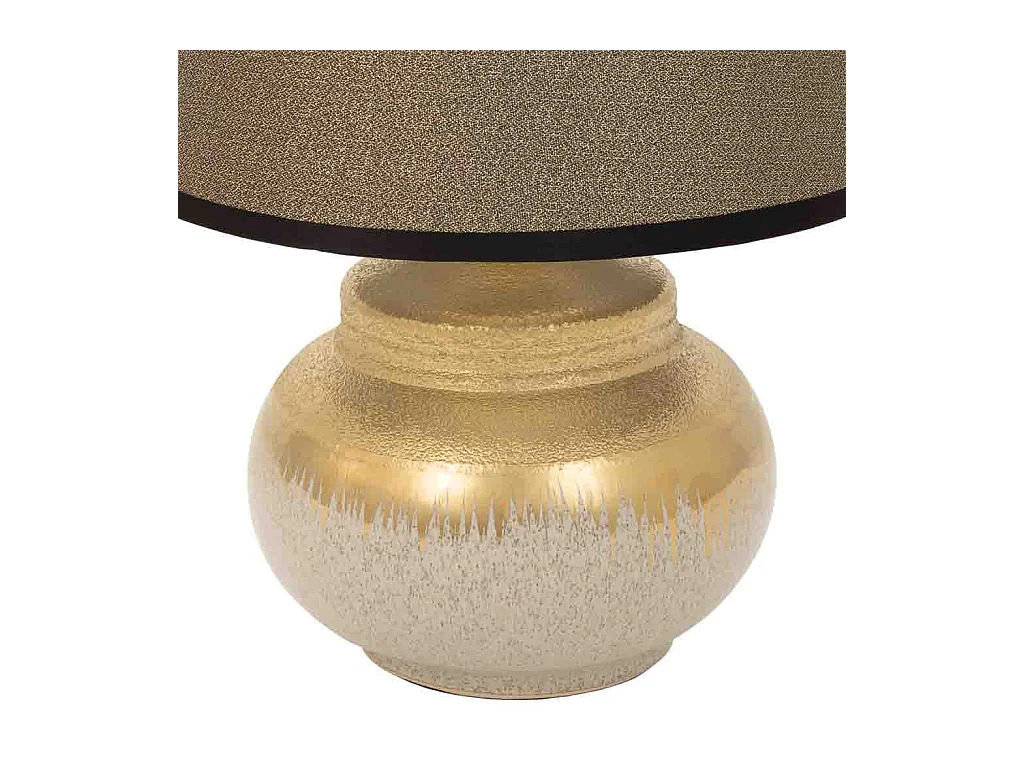 Lampada da tavolo in ceramica dorata 16x16x20h