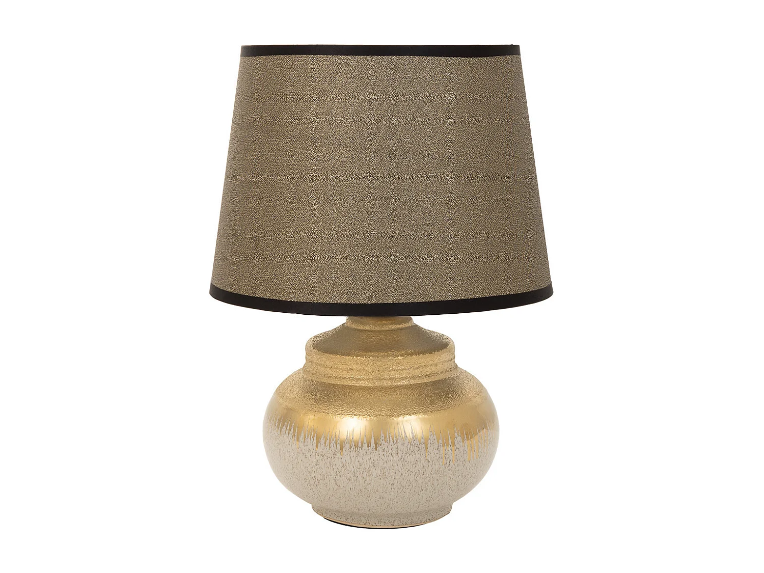 Goldene Keramik-Tischlampe 16x16x20h cm